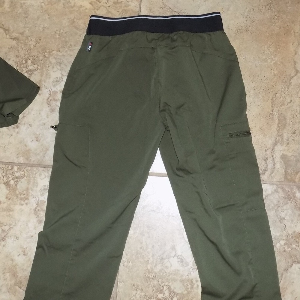 Greys Anatomy‎ Scrub Set Women S/XSP Olive Green Excellent Spandex Stretch Barco - Picture 8 of 10